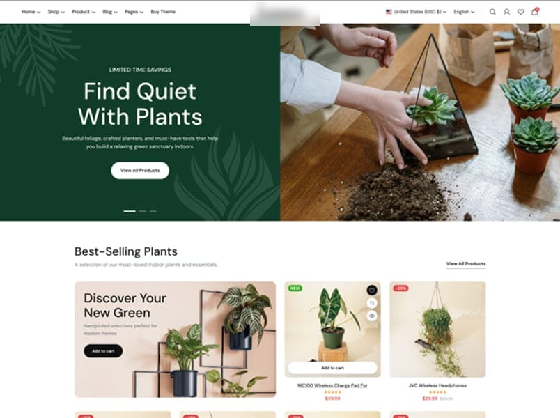 Garden storefront preset