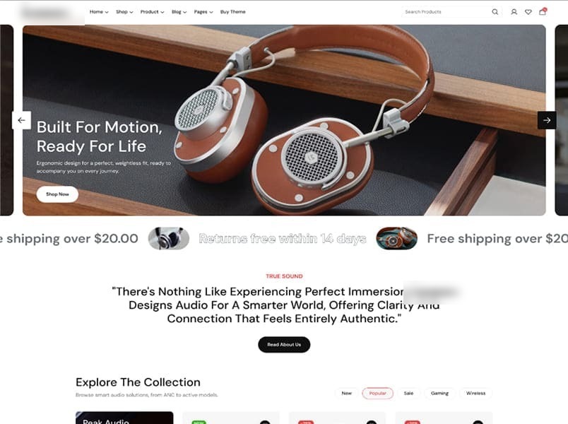 Headphone storefront preset