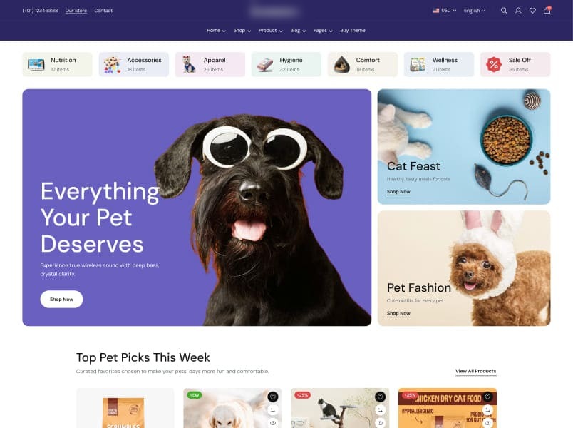 Pet Care storefront preset