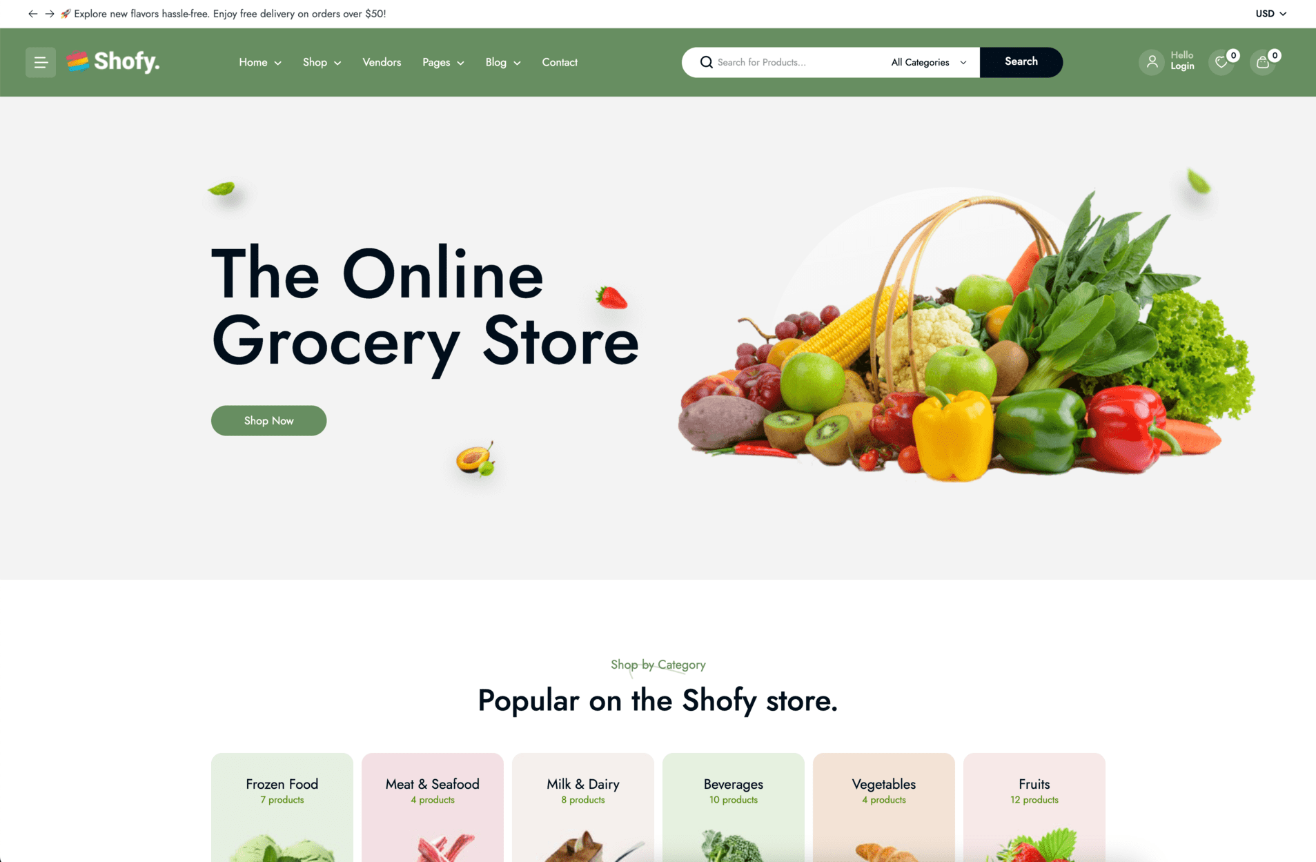 Shofy Grocery storefront design