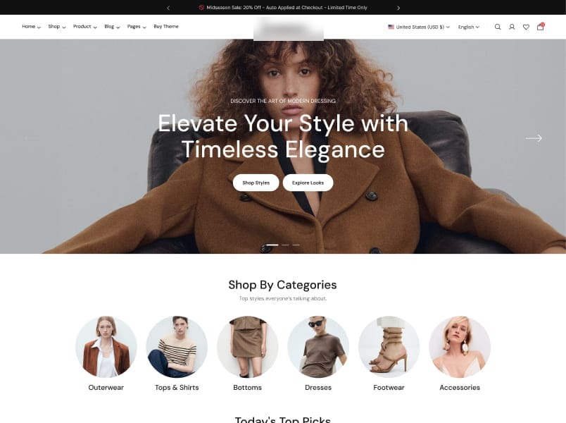 Fashion storefront preset